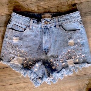 BEJEWELED DAISY DUKES high-waisted denim dukes for the summer weather